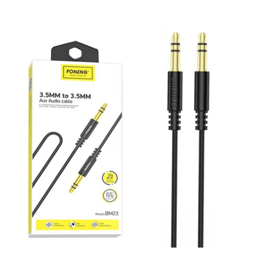 Foneng AUX Audio Cable BM23 3.5MM to 3.5MM 1m Black